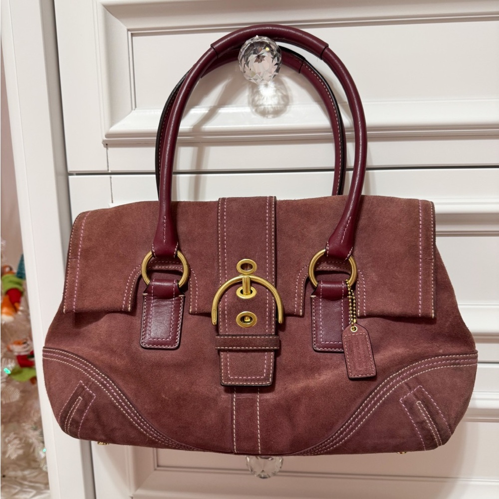 Coach Y2K Purple Suede Purse